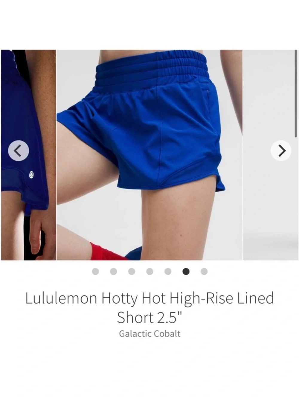 Lululemon Hotty Hot High Rise Lined Shorts Galactic Cobalt 2.5